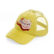 groovy quotes 13 gold trucker hat