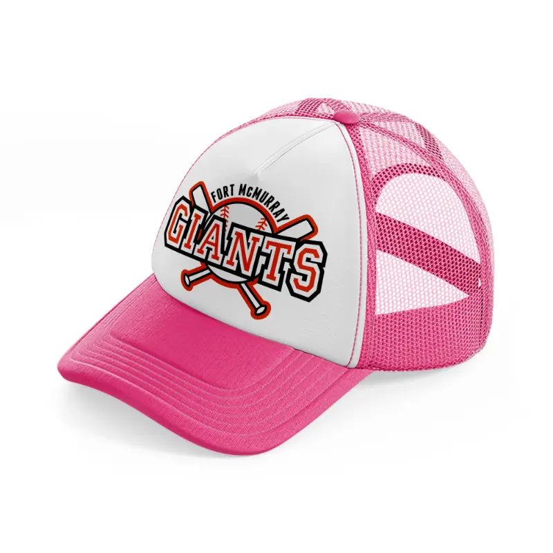 fort mcmurray giants neon pink trucker hat