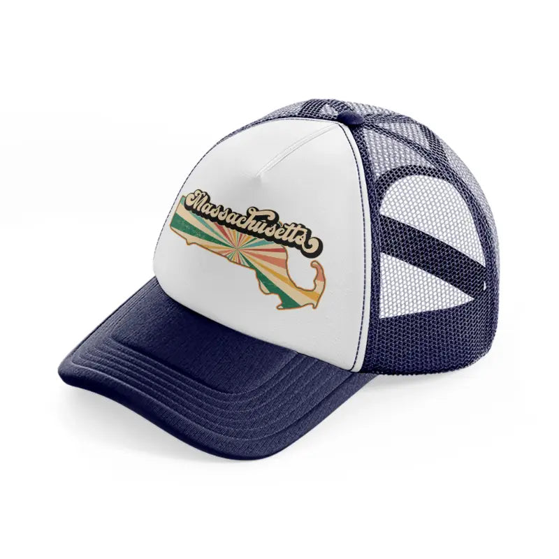 massachusetts-navy-blue-and-white-trucker-hat