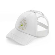 eat sleep golf repeat white trucker hat