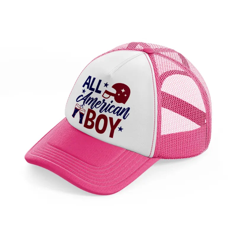 all american boy-01-neon-pink-trucker-hat