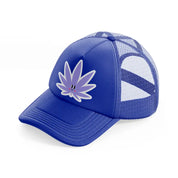 purple leaf-blue-trucker-hat
