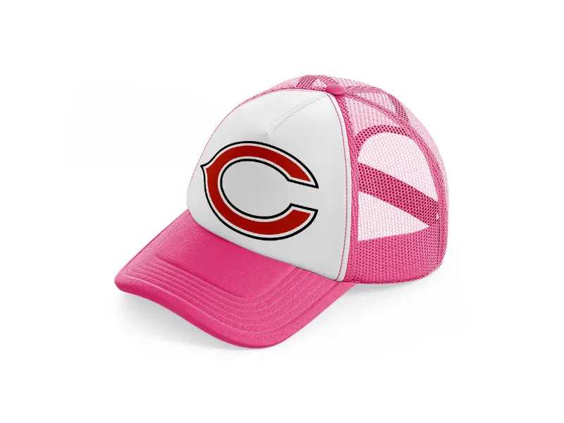 c from chicago bears-neon-pink-trucker-hat