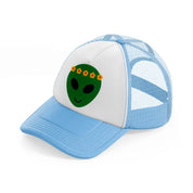 groovy 60s retro clipart transparent 04 sky blue trucker hat