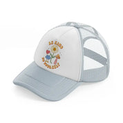 hippiehappy8 grey trucker hat