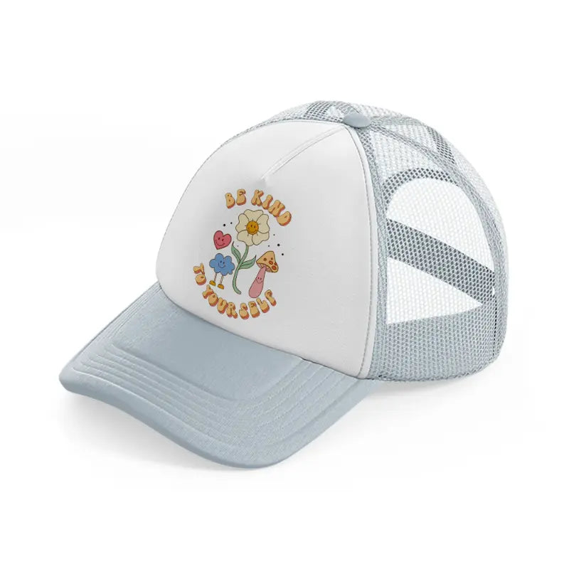 hippiehappy8 grey trucker hat