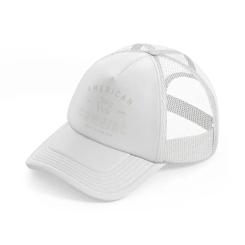 american cowgirl made in the usa-white-trucker-hat