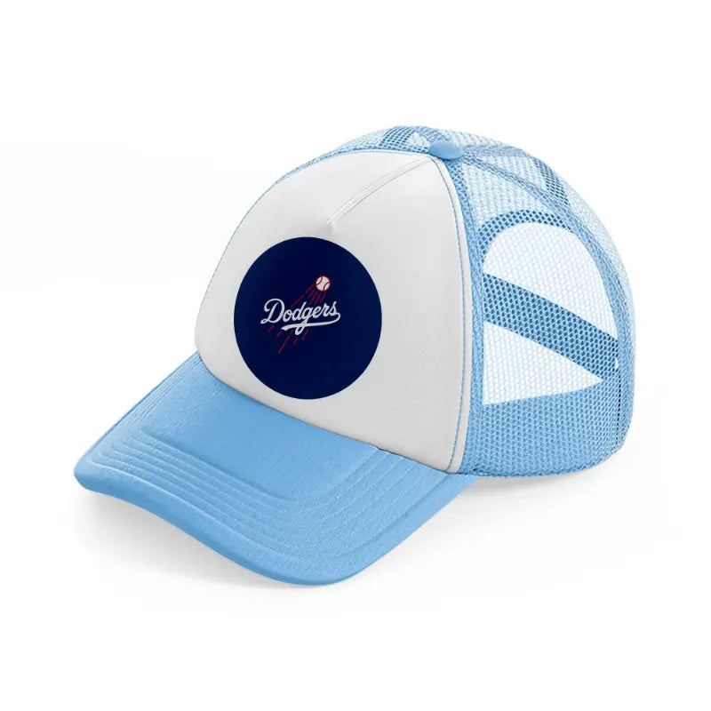 dodgers badge-sky-blue-trucker-hat