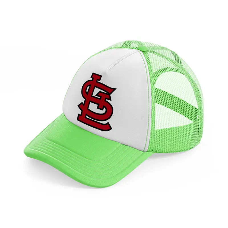 st louis cardinals emblem-lime-green-trucker-hat