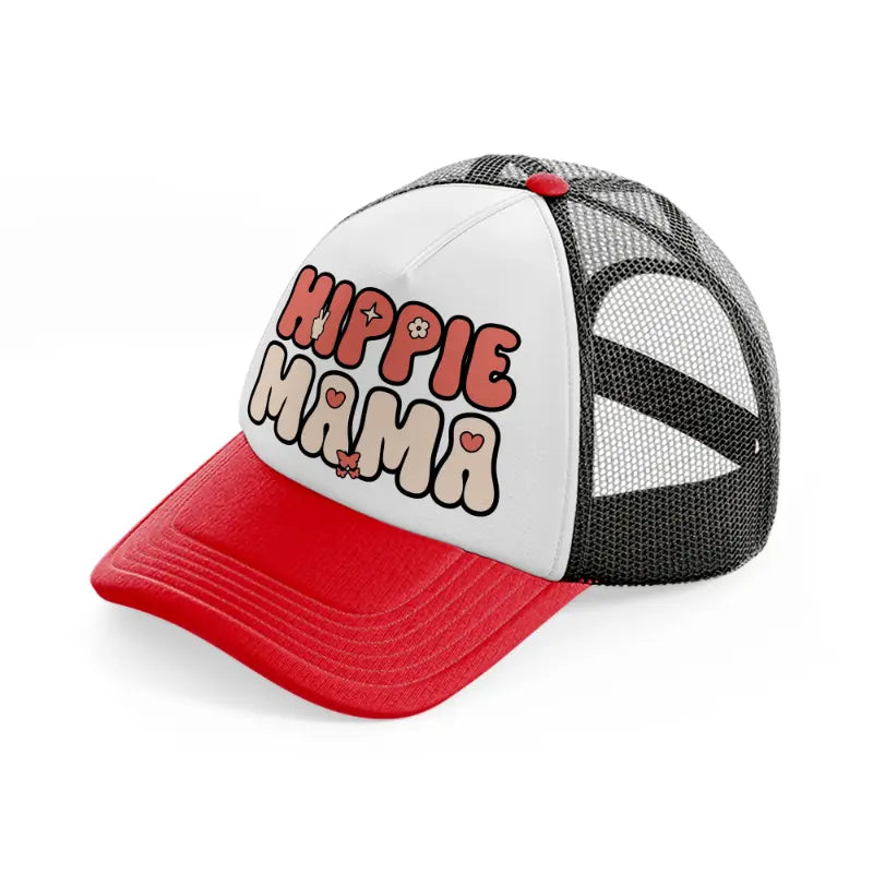 hippie mama (1)-red-and-black-trucker-hat