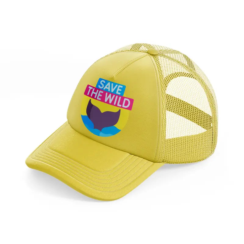 save the wild (1) gold trucker hat