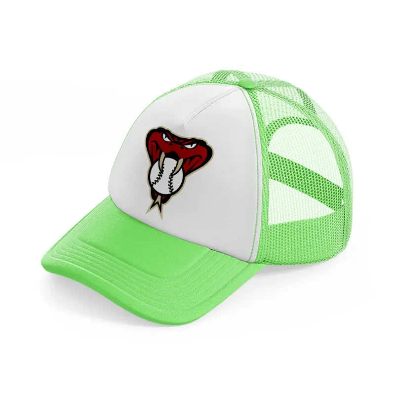 arizona diamondbacks emblem lime green trucker hat