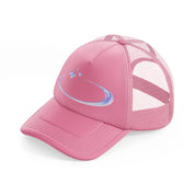 crystal oval pink trucker hat