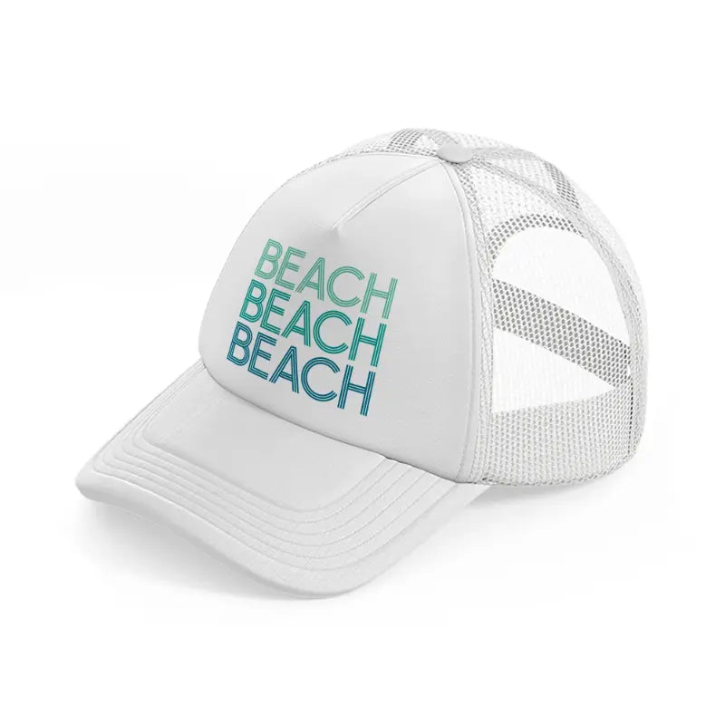 beach white trucker hat