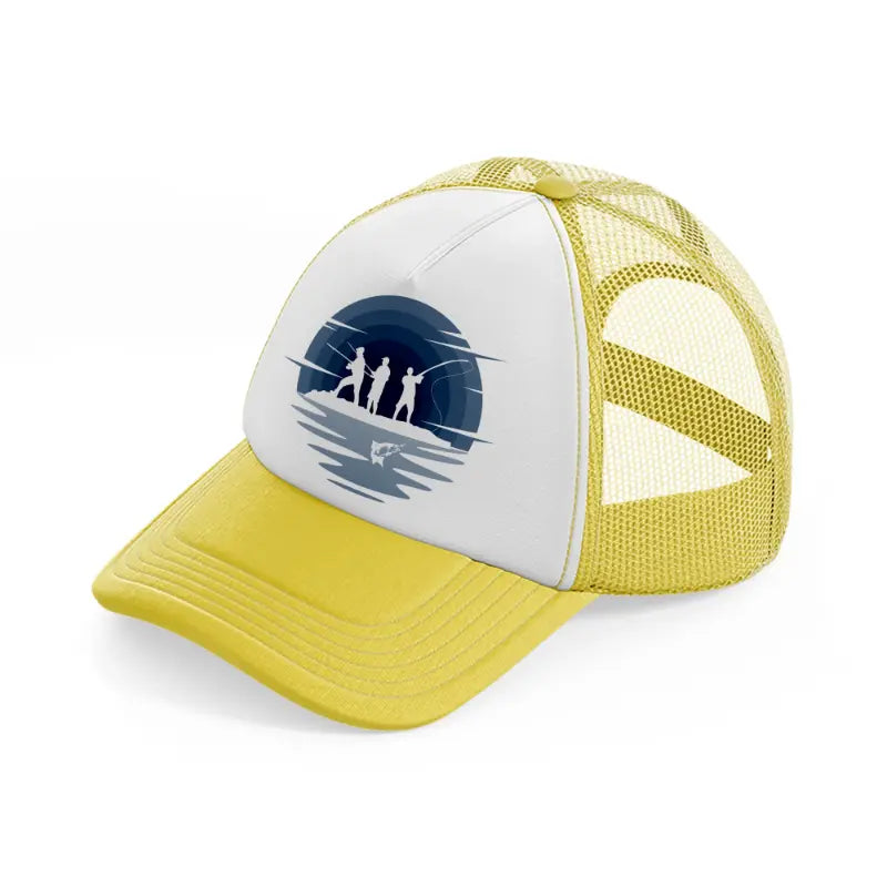 fishermen yellow trucker hat