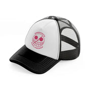 doflamingo logo-black-and-white-trucker-hat