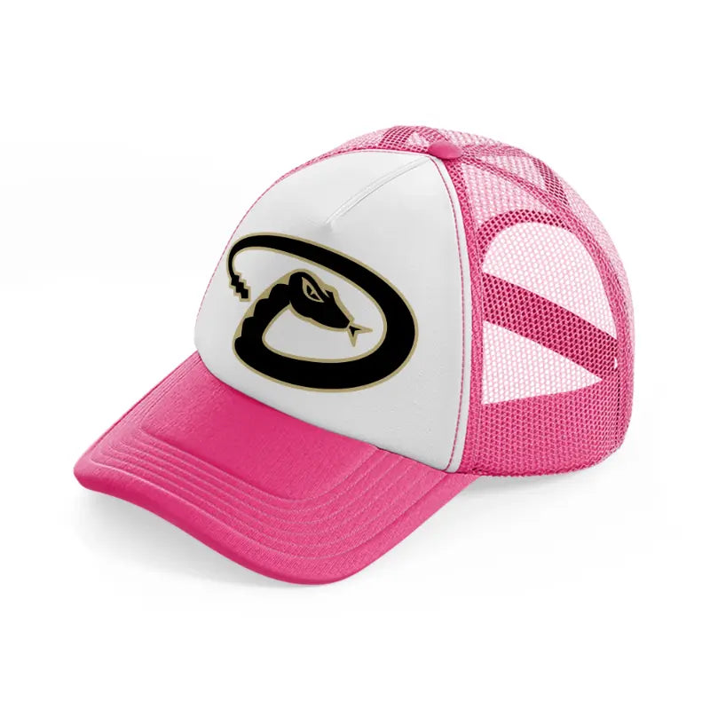 arizona diamondbacks minimalist-neon-pink-trucker-hat