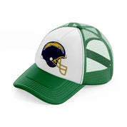 los angeles chargers helmet-green-and-white-trucker-hat