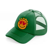 happy love face-green-trucker-hat