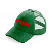 chiefs text-green-trucker-hat