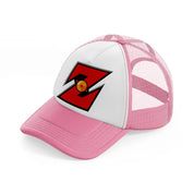 dragonball emblem pink and white trucker hat