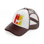 goat retro vintage-brown-trucker-hat