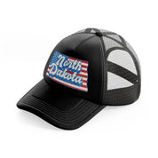 north dakota flag-black-trucker-hat