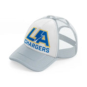 la chargers grey trucker hat