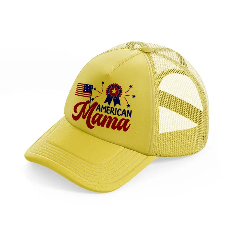 american mama-01-gold-trucker-hat