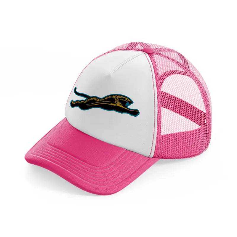 jacksonville jaguars minimalist-neon-pink-trucker-hat