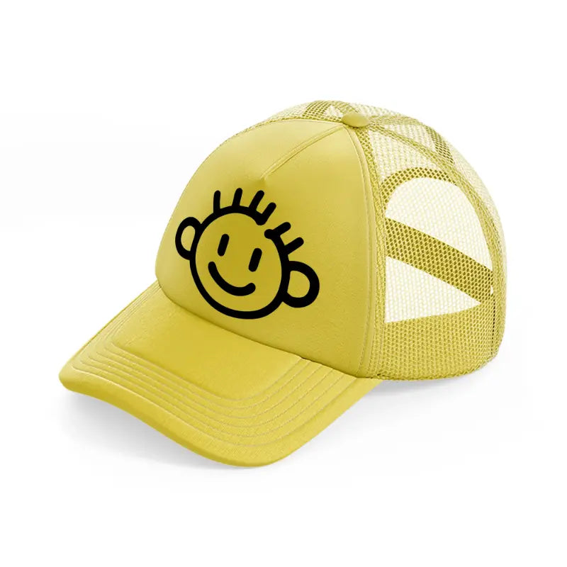 baby boy doodle-gold-trucker-hat