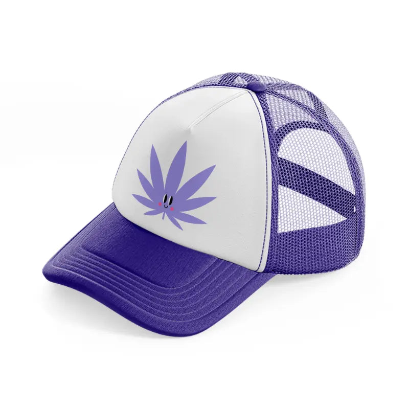 purple leaf purple trucker hat