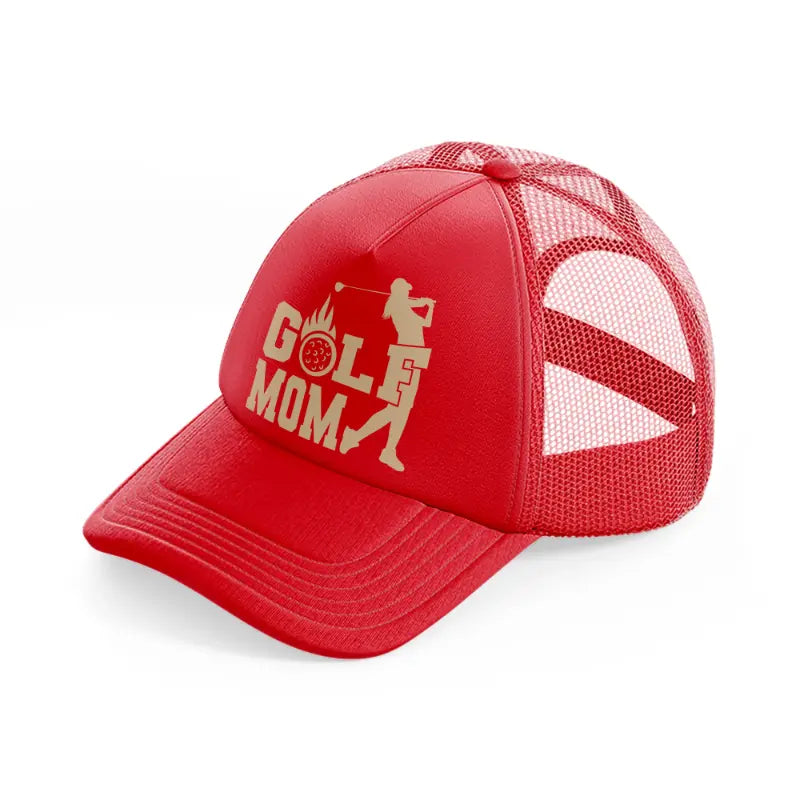 golf mom-red-trucker-hat