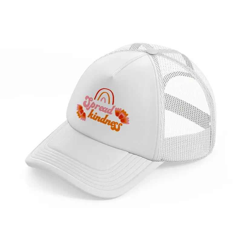 retro positive stickers (3) white trucker hat