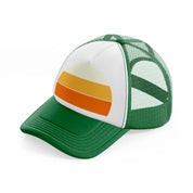 sun retro green and white trucker hat