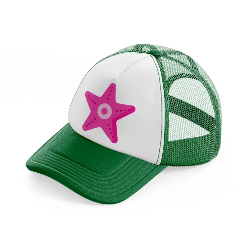 sea star green and white trucker hat