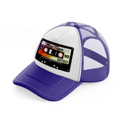 cassette tapes purple trucker hat