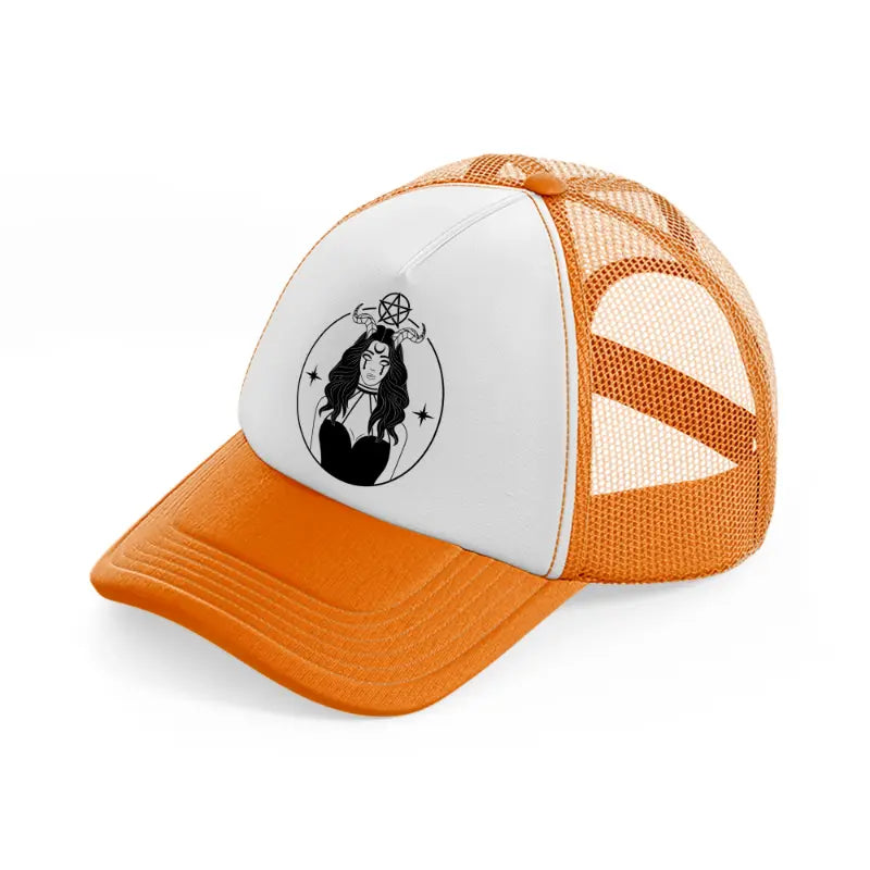 witch-orange-trucker-hat