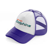 miami dolphins minimalist purple trucker hat