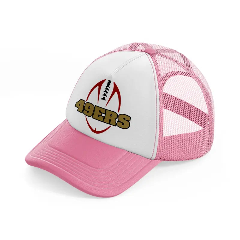 49ers  american football team-pink-and-white-trucker-hat