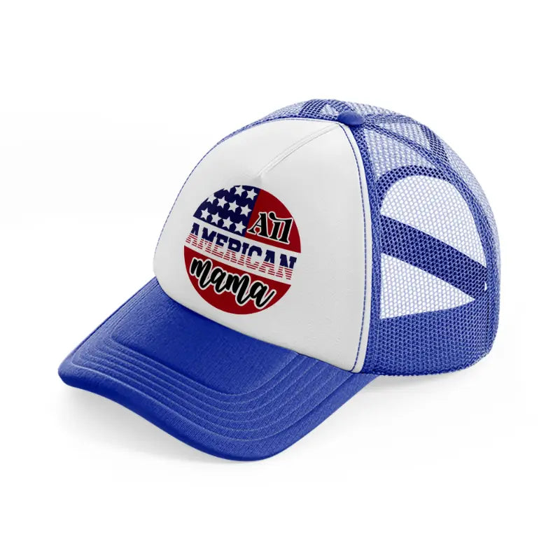 all american mama-01-blue-and-white-trucker-hat