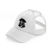 pirate captain white trucker hat