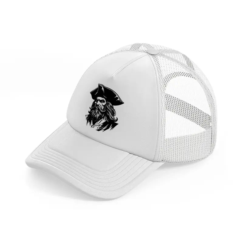 pirate captain-white-trucker-hat
