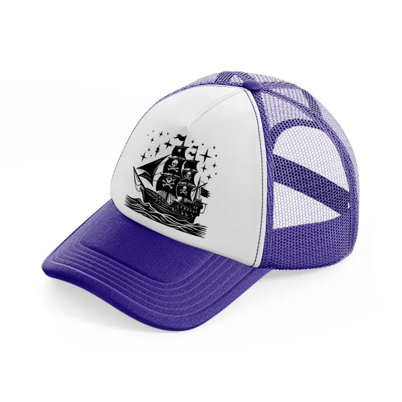 ship stars-purple-trucker-hat