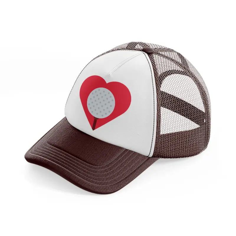 love golf ball-brown-trucker-hat