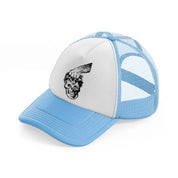 headless monster-sky-blue-trucker-hat