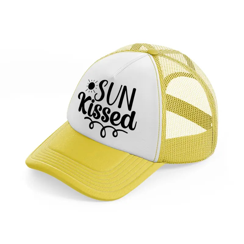 sun kissed-yellow-trucker-hat