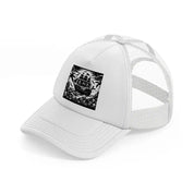 ship b&w white trucker hat