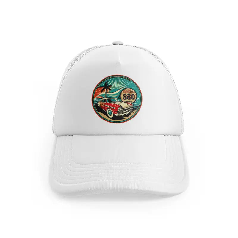 vintage a retro1 white trucker hat