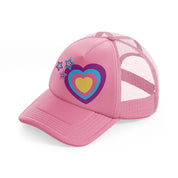 hearts logo colors-pink-trucker-hat